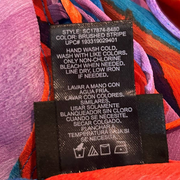 Palisades Beach Club Cover Up Women OS One Size Multicolor Flowy Sheer Tassels - Picture 7 of 7